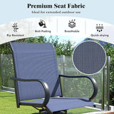 Tangkula Outdoor Swivel Bar Stools Set of 2, Bar Height Tall Patio Chairs with Armrests & High Back - Photo 5