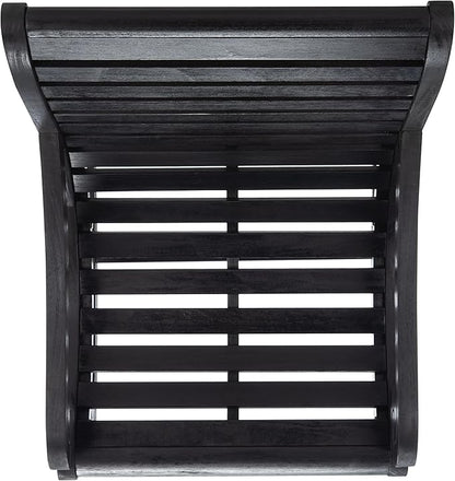 SAFAVIEH Outdoor Collection Sonora Black Slatted Rocking Chair