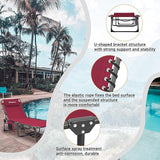 KingCamp Lounge Chair Outdoor, Folding Portable Tanning Chairs Comfy Adjustable 5-Position Lay Flat Foldable Chaise - Photo 6