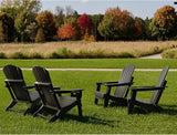 FUNBERRY Folding Adirondack Chair Set of 3, All Weather HDPE Fire Pit Chairs with Cup Holder for Outdoor - Photo 9