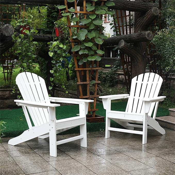 Northlight Weather Recycled Plastic Outdoor Adirondack Chair, 38", White