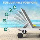YITAHOME Outdoor Chaise Lounge Chairs Set of 3, Pool Loungers with Side Table, 5-Position Adjustable Backrest - Photo 2