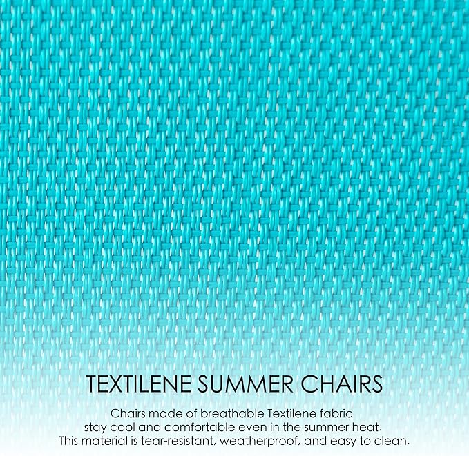 Kozyard Outdoor Patio Rocking Sling Chair, Powder Coated Aluminum Frame, Weather Resistant and Breathable Mesh Fabric for Patio, Porch, Yard, Garden (Blue, Chair)