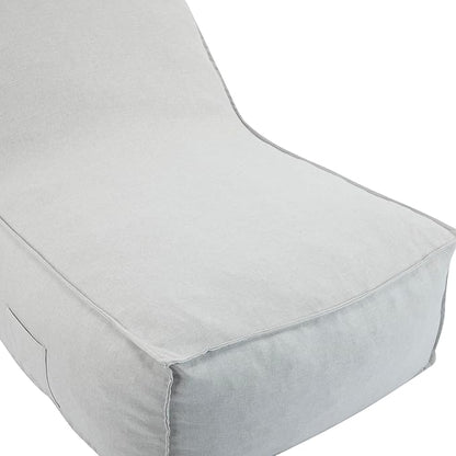Christopher Knight Home Venny Bean Bag Chair, Fabric Bean Bag Chairs for Adults and Kids, Comfy Reading Chair, Lounge Sofa with Armrest, Indoor/Outdoor Spaces Memory Foam Bean Bag Chair, Light Gray