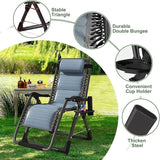 NAIZEA Padded Zero Gravity Chair, Cooling Fabric Folding Outdoor Lounge Chairs - Photo 6