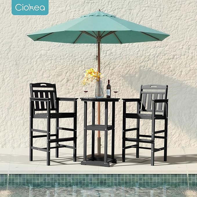 Ciokea 3-Pcs Bistro Table and Chairs - Photo 8