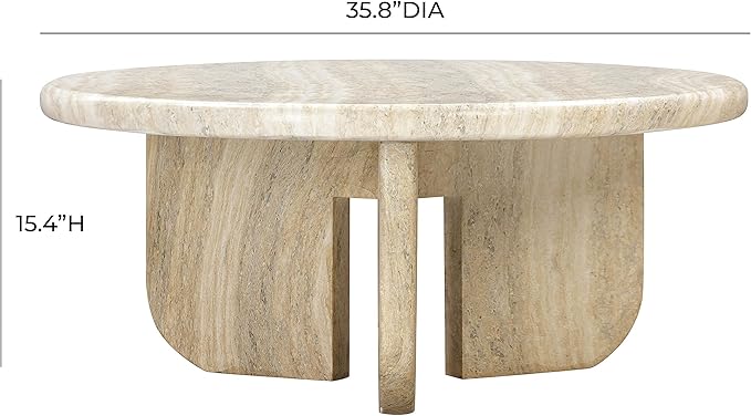 Tov Furniture Patrizia Concrete Round Coffee Table