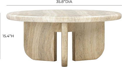Tov Furniture Patrizia Concrete Round Coffee Table