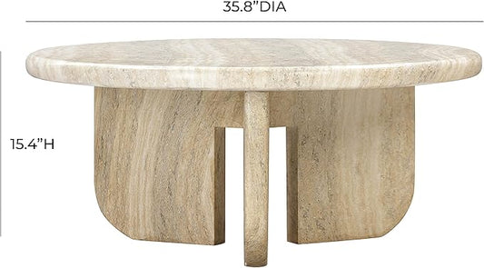Tov Furniture Patrizia Concrete Round Coffee Table