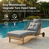 Patio Chaise Lounge Chairs, Oversized Lounge Chair Outdoor with Cushions, Patio Lounger Chairs with Wheels - Photo 8