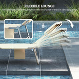 Outsunny Chaise Lounge Chair Outdoor Set of 2 with Face Arm Hole - Photo 4