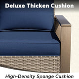 Patio Metal Wicker Chairs Set of 2 - Photo 6
