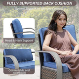 Belord 4 Pieces Patio Furniture Sets - Swivel Rocker Outdoor Chairs with Ottomans - Photo 5