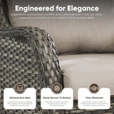 Belord Outdoor Swivel Chairs Set of 2, Patio Wicker Rocker Chairs, All Weather Patio Conversation Furniture Set - Photo 5