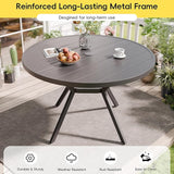 Betterhood 42” Outdoor Patio Table, Metal Patio Dining Table for All Weather, Round Outdoor Coffee Table - Photo 8