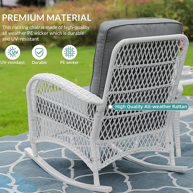 MEETWARM 3 Pieces Patio Conversation Set - Photo 8