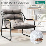 YITAHOME Patio Lounge Chair with Ottoman, Oversized Papasan Chair with Soft Cushion - Photo 5
