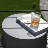 Outdoor Side Table for Patio Indoor Outdoor Front Porch (Hemp Rope) - Photo 5
