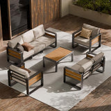 ZANDOR Aluminum Outdoor Patio Furniture - 1 Pcs 3-Seat and Coffee Table - Photo 8