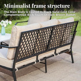 Patio Furniture Sofa, 3-Seat Patio Sofa Steel Frame Outdoor Sectional Couch with Deep Seating and 5.75” Cushions for - Photo 7