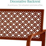 Best Choice Products Outdoor Bench 2-Person Metal Steel Benches Furniture for Garden, Patio, Porch - Photo 5