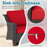 6 Pieces Patio Conversation Furniture Set - 2 Sofas, 2 Armchairs, 2 Ottomans - Photo 3