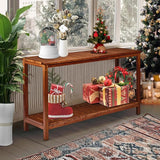 VINGLI 49in Solid Wood Outdoor Console Table - Photo 7