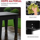 Costaelm Outdoor Patio Table and Chairs Set of 2, 2-Piece HDPE Garden Chair with Square Adirondack Side Table Set - Photo 8