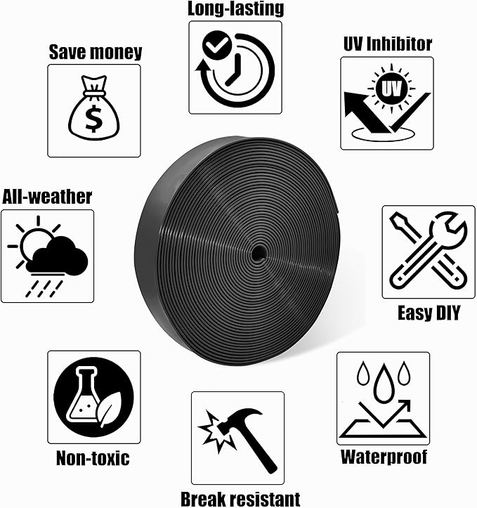 Vinyl Straps for Patio Chair Repair Kit 2'' Wide 50 Ft Long Replacement Straps + 50 Free Rivets for Outdoor Lawn Furniture Chaise Lounge Repair (Black)
