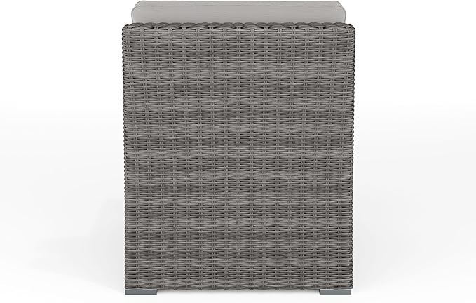 Martha Stewart Bedford Indoor-Outdoor Modular Patio Sectional Sofa Center Seat with Rattan Wicker Finish in Gray with - Photo 9