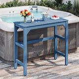 Outdoor Bar Table, 42" Weatherproof Patio Bar Height Counter Table, HIPS Material, Waterproof, for Outside, Garden - Photo 5