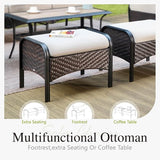 Sophia & William Patio Furniture Set, 7 Piece Metal Outdoor Conversation Set with 3-Seater Outdoor Couch, 4 Sofa Chairs - Photo 6
