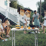 VINGLI 3FT Small Camping Folding Table Adjustable Height Aluminum Folding Table for Picnic Party BBQ - Photo 6