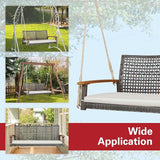 Tangkula 2-Person Outdoor Porch Swing with 118" Hanging Ropes - Photo 9