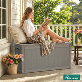 YITAHOME 60 Gallon Outdoor Storage Box, Large Water Resistant Resin Deck Box - Photo 2