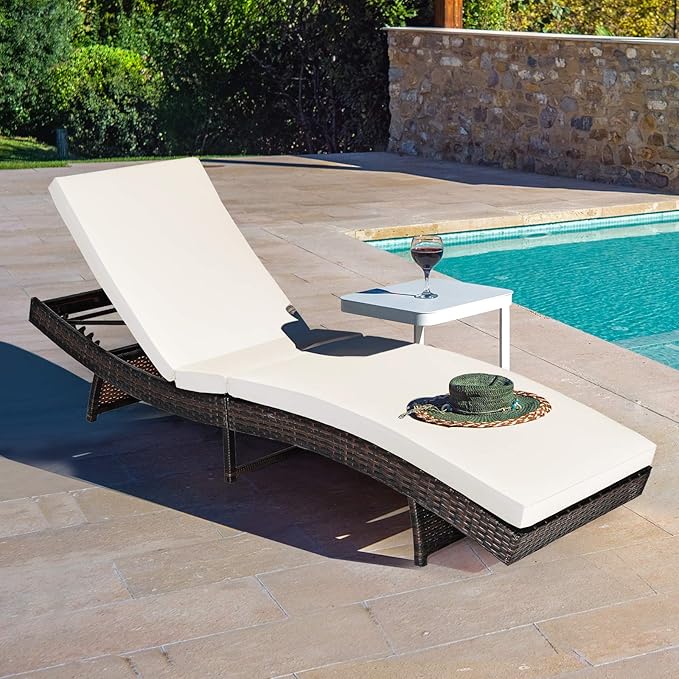 COSTWAY Patio PE Rattan Lounge Chair - Photo 5