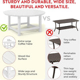 Costaelm Patio Conversation Table, Tatio Accent Tables, HDPE Outdoor Weather Resistant - Photo 4