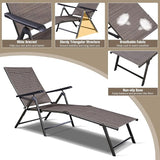 S AFSTAR Patio Chaise Lounges, Outdoor Reclining Lounge Chairs with Adjustable Backrest & Heavy Duty Steel Frame - Photo 5