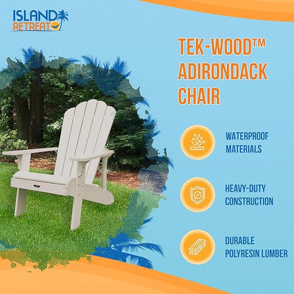 Blue Wave Ez-Care Tek-Wood™ Adirondack Chair - Slate Grey