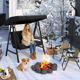 AECOJOY 2-Seat Outdoor Patio Swing Chair with Adjustable Canopy, Porch Swings Chairs for Adult - Photo 7