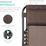 Best Choice Products Set of 2 Adjustable Steel Mesh Zero Gravity Lounge Chair Recliners w/Pillows and Cup Holder Trays - Photo 7