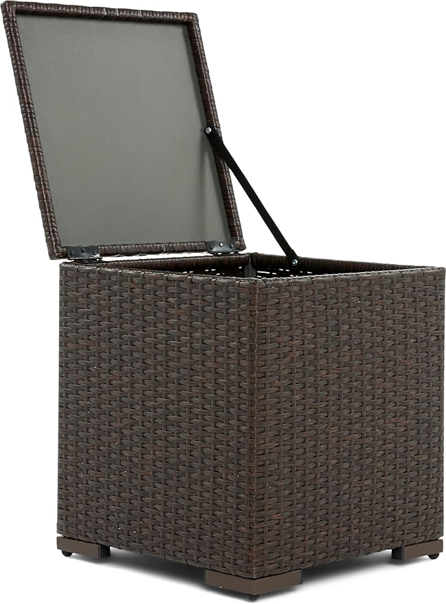 Serta Laguna Brown Resin Wicker Outdoor Patio Furniture Collection, Easy Assembly, Porch or Pool - Photo 6