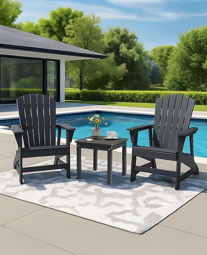 Outvita Adirondack Side Table, 18 Inch Square Outdoor End Table - Photo 6