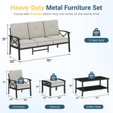 Outdoor Patio Furniture Set, 7 Seats Outdoor Patio Set with 4" Thick Cushion - Photo 2