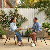 Best Choice Products Set of 2 Patio Dining Chairs, Outdoor Seating for Backyard, Poolside, Balcony w/Woven Wicker Design - Photo 2