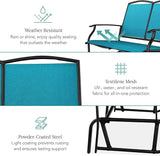 Best Choice Products 2-Person Outdoor Patio Swing Glider Steel Bench Loveseat Rocker for Deck, Porch w/Textilene Fabric - Photo 5