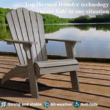 Psilvam Oversized Adirondack Chair, Fade-Resistant & Odor-Free Poly Lumber Fire Pit Chairs with Cup Holder - Photo 4