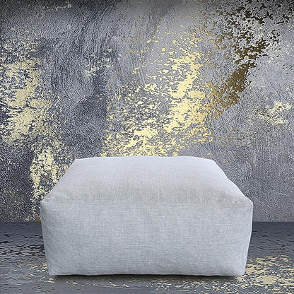Patio Ottoman, Outdoor Coffee Table Bean Bag Chair, Daybed Sofa Comfy Couch, Modular Patio Sectional Sofa, Water-Resistant Olefin Fabric, High-Density Foam Filled, Comfy Lounge Seat, Light Gray