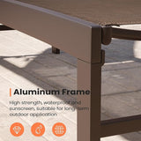 Pellebant Outdoor Lounge Chair, Patio Aluminum Chaise Lounge with Adjustable Backrest - Photo 7