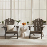 Psilvam Oversized Adirondack Chair, Fade-Resistant & Odor-Free Poly Lumber Fire Pit Chairs with Cup Holder - Photo 2